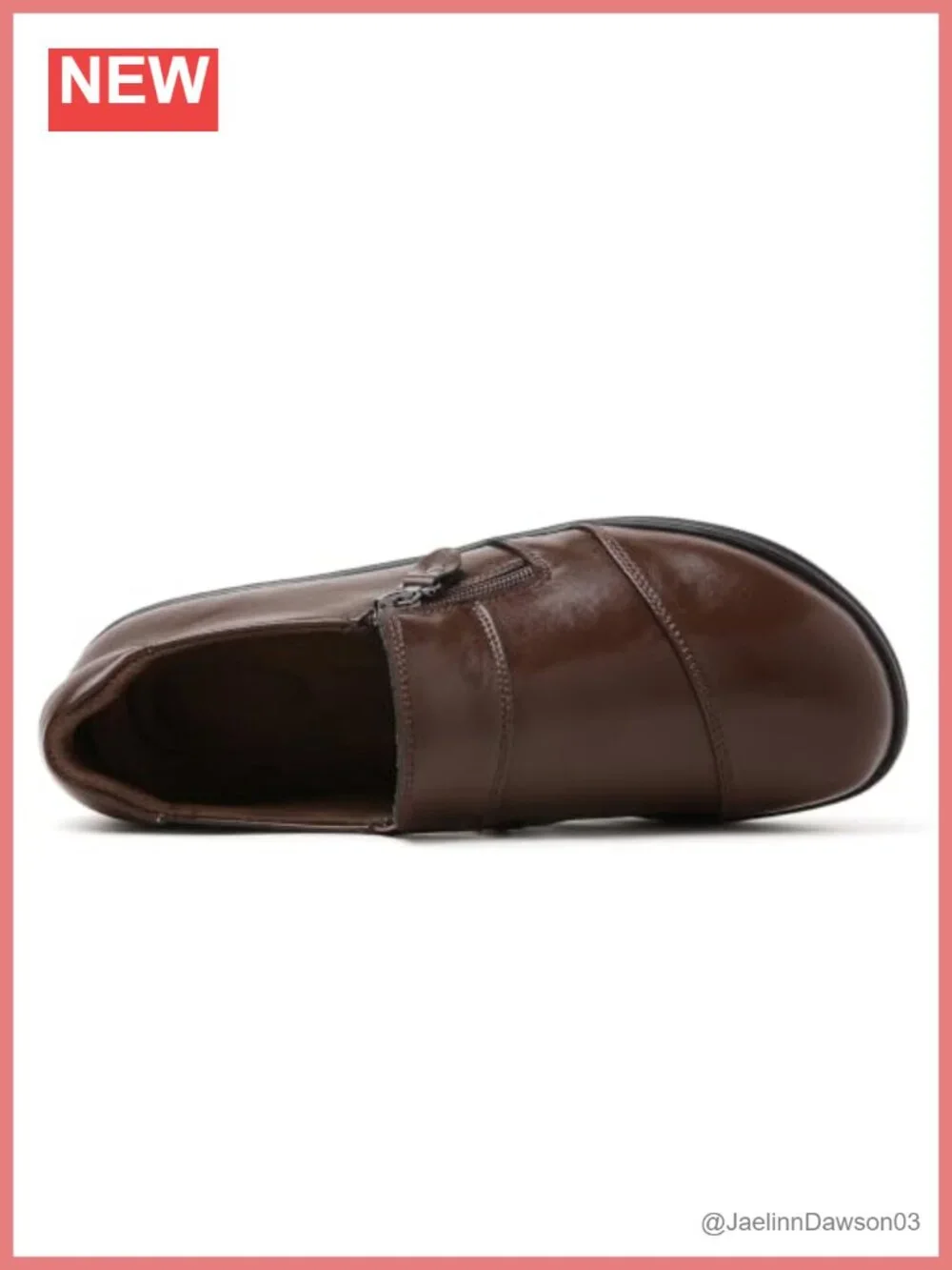 Genuine Leather Slip-On Loafers with Adjustable Strap Comfort